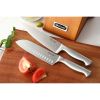 McCook MC69 20 Pieces Kitchen Knife Set Built-in Sharpener Knife Block Set, Removable Steak Knife Block