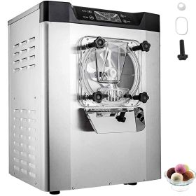 VEVOR Commercial Ice Cream Machine 1400W 20/5.3 Gph Hard Serve Ice Cream Maker with LED Display Screen Auto Shut-Off Timer One Flavors Perfect for Res