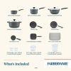 Farberware Easy Clean 20 Piece Aluminum Nonstick Cookware Pots and Pans Set, Gray