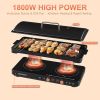 2-in-1 Electric Griddle & Induction Cooktop and 1800W Induction Burner with Removable Griddle Pan Non-stick