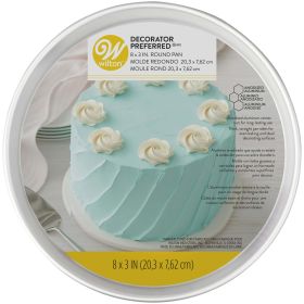 Wilton Decorator Preferred 8 x 3-inch Round Aluminum Cake Pan