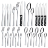 Bestdin 24 Pieces Silverware Set with Steak Knives, Stainless Steel Flatware Sets Service for 4