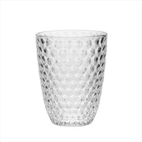 Diamond Cut Acrylic Glasses Drinking Set of 4 (12oz), Plastic Drinking Glasses, BPA Free Cocktail Glasses, Drinkware Set, Drinking Water Glasses