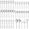 Vesteel 45 Piece Modern Silverware Set with Serving Utensils, Stainless Steel Flatware Cutlery Set for 8