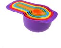 6PCS Measuring Cups And Spoons, Little Cook Colorful Measuring Cups And Spoons Set, Stackable Measuring Spoons, Nesting Plastic Measuring Cups