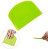 Plastic Dough Cutter Food-Safe Dough Scraper Bowl Scraper Flexible Scraper Multipurpose Food Scrappers for Bread Dough Cake Fondant Icing Baking Tool