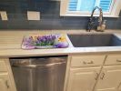 Lavender in Watercolor Dish Drying Mat Absorbent Dish Drying Mat Pad for Kitchen Counter Dish Drainer Mat for Countertop, 14 x 21", Multicolor