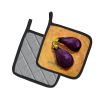 EP II Eggplant Pair of Pot Holders Kitchen Heat Resistant Pot Holders Sets Oven Hot Pads for Cooking Baking BBQ, 7 1/2 x 7 1/2