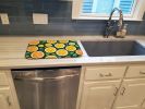 Colorful Lemons Dish Drying Mat Absorbent Dish Drying Mat Pad for Kitchen Counter Dish Drainer Mat for Countertop, 14 x 21", Multicolor