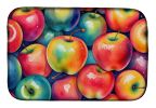 Colorful Apples Dish Drying Mat Absorbent Dish Drying Mat Pad for Kitchen Counter Dish Drainer Mat for Countertop, 14 x 21", Multicolor