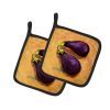 EP II Eggplant Pair of Pot Holders Kitchen Heat Resistant Pot Holders Sets Oven Hot Pads for Cooking Baking BBQ, 7 1/2 x 7 1/2