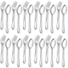 Walchoice 24-Piece Fork and Spoon Set, Stainless Steel Silverware Set for Home & Restaurant, Metal Flatware Cutlery Set, Mirror Polished