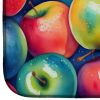 Colorful Apples Dish Drying Mat Absorbent Dish Drying Mat Pad for Kitchen Counter Dish Drainer Mat for Countertop, 14 x 21", Multicolor