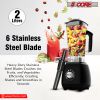 5 Core 2L Professional Countertop Blender For Kitchen 68 Oz 2000W High Speed BPA Free 6 Titanium Blade Smoothie Blender Electric For Soup Shake Juice