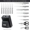 Mccook Mc21 15 Pieces Kitchen Knife Sets With Block Cutlery Knife Block Set Built-In Sharpener