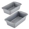 Farberware GoldenBake Bakeware Nonstick Loaf Pan Set, 2-Piece, Gray