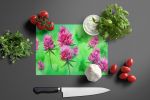 NEW Vermont Red Clover in Watercolor Glass Cutting Board Decorative Tempered Glass Kitchen Cutting and Serving Board Large Size Chopping Board