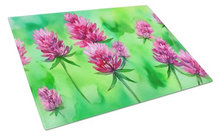 NEW Vermont Red Clover in Watercolor Glass Cutting Board Decorative Tempered Glass Kitchen Cutting and Serving Board Large Size Chopping Board