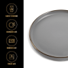 Thyme & Table Dinnerware Gray Ava Stoneware Dinner Round Plates, 4 Pack