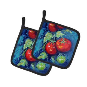 Creole Tomatoes Pair of Pot Holders Kitchen Heat Resistant Pot Holders Sets Oven Hot Pads for Cooking Baking BBQ, 7 1/2 x 7 1/2