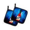 So Hot I'm Blue Sauce Pair of Pot Holders Kitchen Heat Resistant Pot Holders Sets Oven Hot Pads for Cooking Baking BBQ, 7 1/2 x 7 1/2