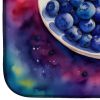 Colorful Blueberries Dish Drying Mat Absorbent Dish Drying Mat Pad for Kitchen Counter Dish Drainer Mat for Countertop, 14 x 21", Multicolor