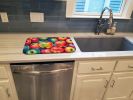 Colorful Apples Dish Drying Mat Absorbent Dish Drying Mat Pad for Kitchen Counter Dish Drainer Mat for Countertop, 14 x 21", Multicolor